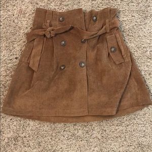 BOHME Warm Brown Mid Thigh Skirt